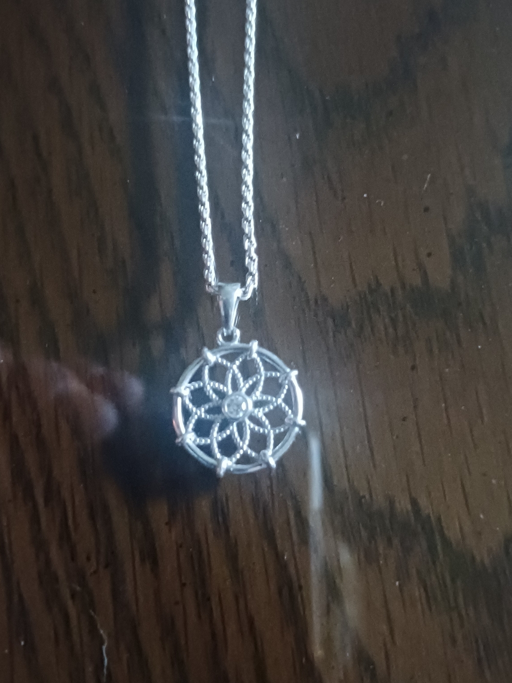 Silver Dream Catcher Necklace for Women